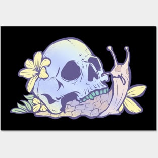 Pastel Goth Kawaii Eboy Egirl Emo Cute Skull Snail Grunge Posters and Art